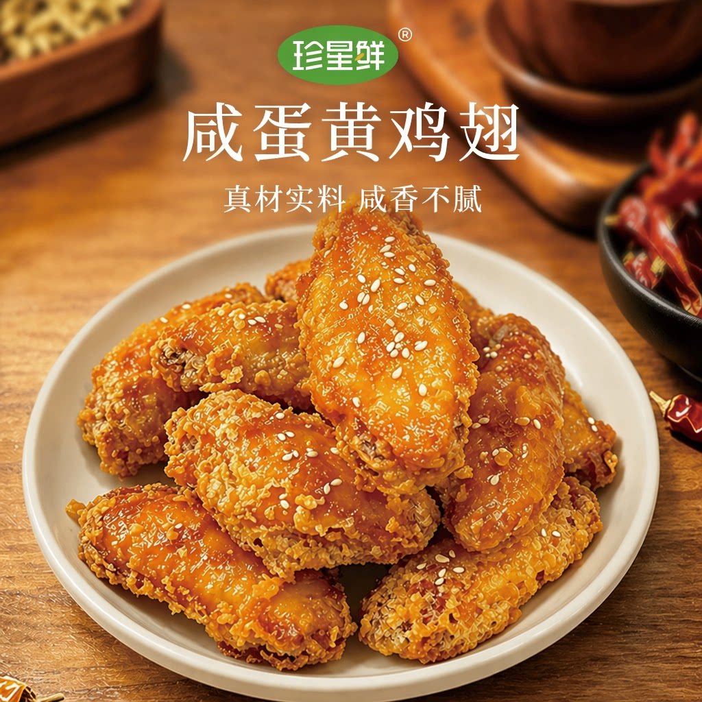 珍星鲜咸蛋黄鸡翅蛋黄焗南瓜