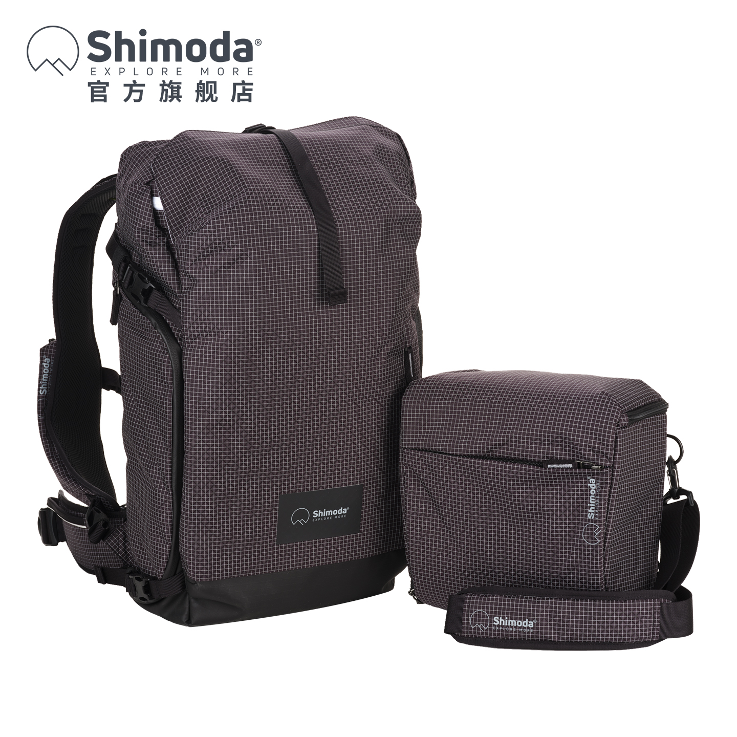 shimoda摄影包专业休闲户外旅行相机包防水大容量上下分仓双肩背