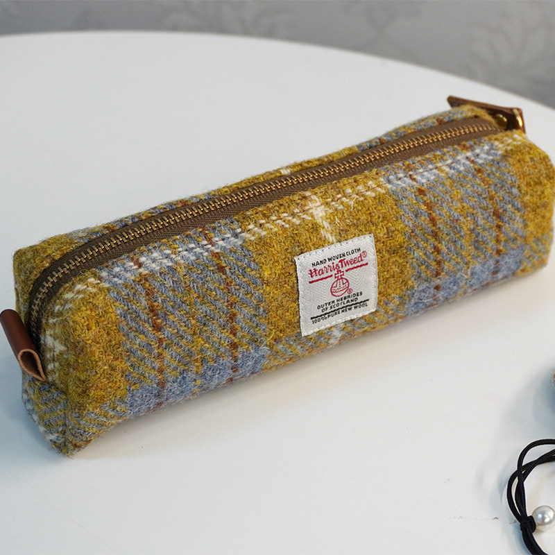 Harris tweed全羊毛高颜值ins风笔袋小众不撞款轻奢高级感大容量,文具电教/文化用品/商务用品,笔袋,淘宝优惠券,粉丝福利购,淘宝优惠卷