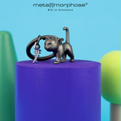 比利时metalmorphose鱼骨猫合金钥匙扣包包挂件 原创可爱女生礼物