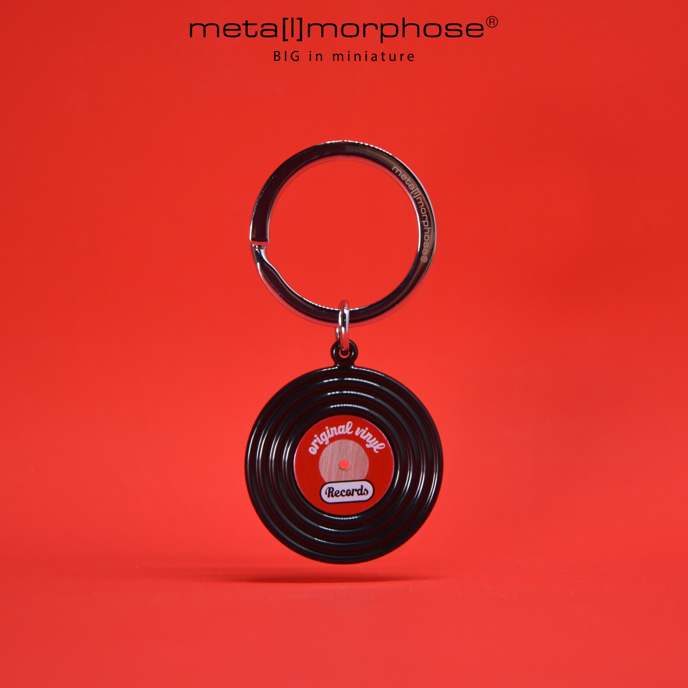 比利时原创音乐复古黑胶碟合金钥匙扣挂件 精致高档质感文创迷你