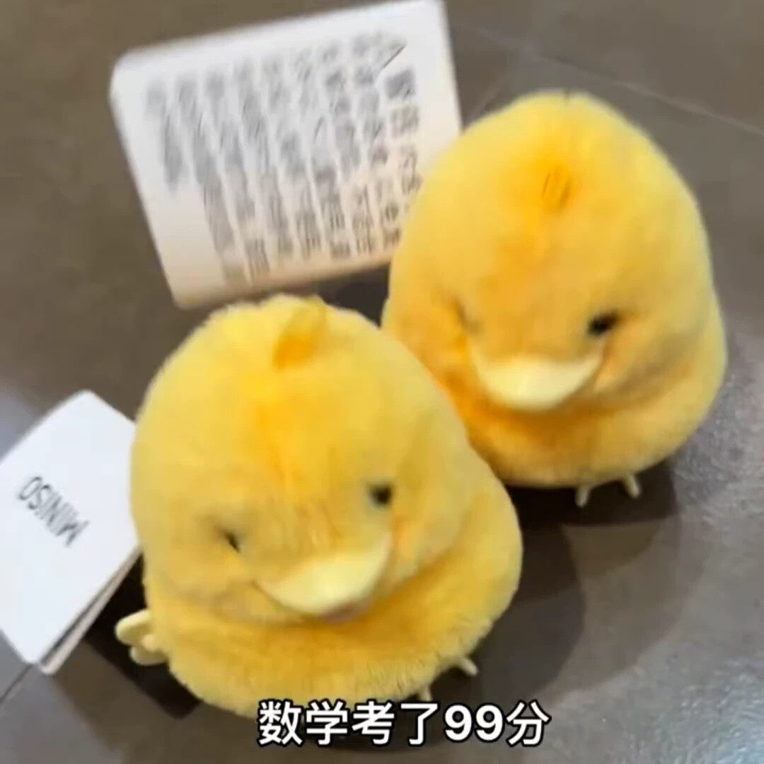 跳跳鸭上链发条玩具卡通仿真小鸡毛绒公仔挂件儿童早教益智玩具