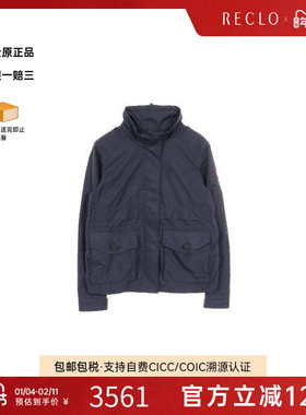 中古Canada Goose加拿大鹅女B级9新Jacket夹克外套尼龙外套蓝色