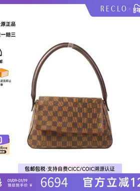 中古LV路易威登女包B级9新Mini Looping迷你名媛包单肩包正品HK