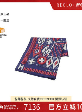 中古Hermes爱马仕女A级95新CarréjeanCarréjean丝绸围巾/丝巾