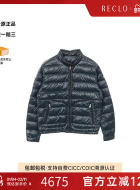 中古Moncler盟可睐男B级9新Down jacket羽绒夹克尼龙外套蓝色