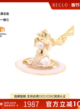 中古Vivienne Westwood薇薇安女S级99新necklace项链镀金金属项链