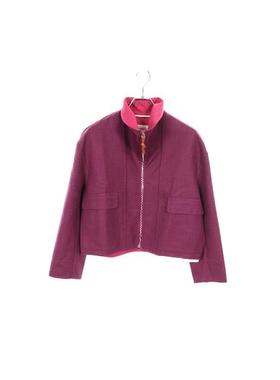 中古Hermes爱马仕女A级95新Jacket夹克外套呢子/粗花呢外套紫色