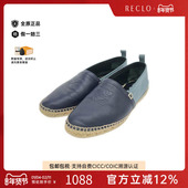 ons无带 或无扣 便鞋 中古Loewe罗意威男B级9新slip 羊皮鞋 蓝色