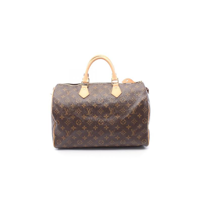 中古二奢LV路易威登女包95新Speedy 35枕头包涂层防水帆布手提包