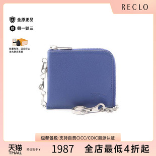 purse零钱包牛皮零钱包蓝色 中古Burberry博柏利女A级95新coin