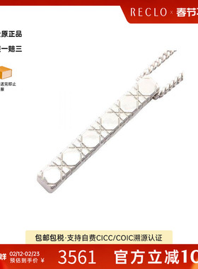 中古Dior迪奥女A级95新necklace项链不锈钢项链银色reclo正品