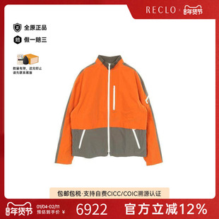 中古Hermes爱马仕男A级95新blouson夹克衫尼龙外套橘色