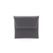 中古Hermes爱马仕女A级95新coin case零钱包牛皮零钱包黑色