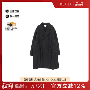 中古Bottega Veneta葆蝶家男A级95新trench coat风衣尼龙外套黑色