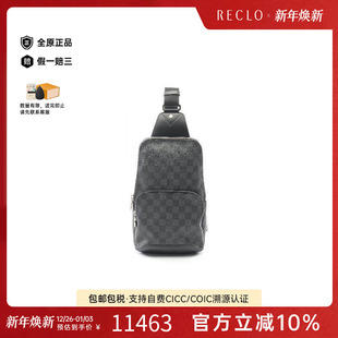 中古LV路易威登男包A级95新waist 防水帆布斜挎包 bag腰包涂层