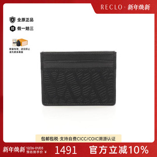 中古Valentino华伦天奴男S级99新card case卡包牛皮卡包黑色RECLO
