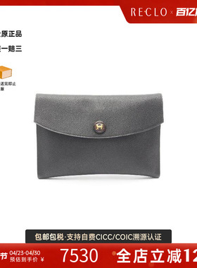 中古Hermes爱马仕女包A级95新Clutch bag手拿包牛皮手拿包黑色