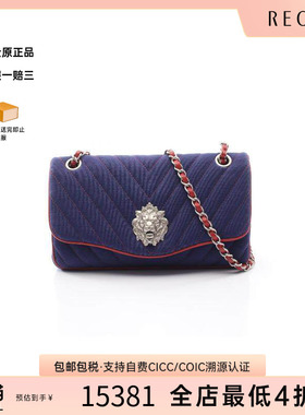 中古Chanel香奈儿女包A级95新Shoulder bag肩包牛皮单肩包蓝色