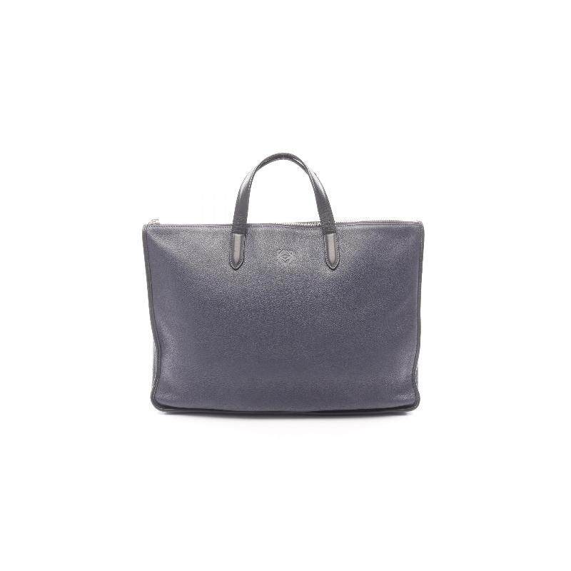 中古Loewe罗意威男包B级9新Briefcase公文包牛皮公文包蓝色