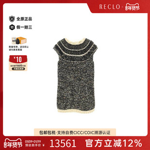 中古Chanel香奈儿女A级95新one piece连衣裙羊毛上衣黑色