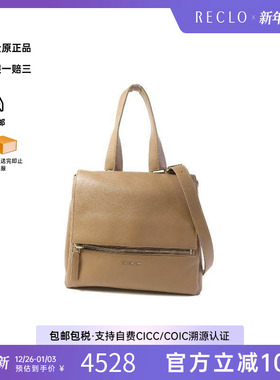中古Givenchy纪梵希女包B级9新Shoulder bag肩包牛皮斜挎包灰色