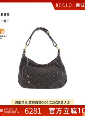 中古LV路易威登女包B级9新 Minilan Manon老花手提包reclo正品