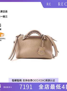 中古Fendi芬迪女包A级95新shoulder bag斜挎包牛皮斜挎包灰色HK