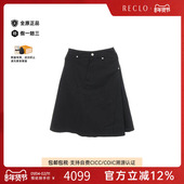 中古Loewe罗意威女A级95新skirt裙子棉裙子黑色