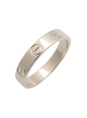 中古Cartier卡地亚男A级95新mini love ring18K白金（Au750）戒指