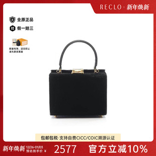 中古Fendi芬迪女包B级9新Handbag手包帆布手提包黑色