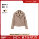 中古Hermes爱马仕女A级95新riders jacket骑士夹克羊毛外套灰色