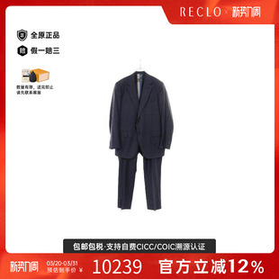 百搭RECLO正品 中古LV路易威登男A级95新suit西装 羊毛外套蓝色时尚