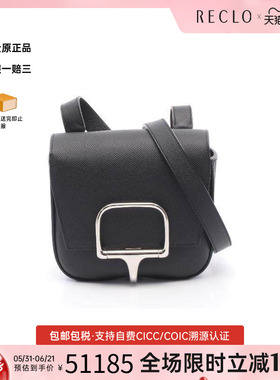 中古Hermes爱马仕女包A级95新Shoulder bag肩包牛皮斜挎包黑色