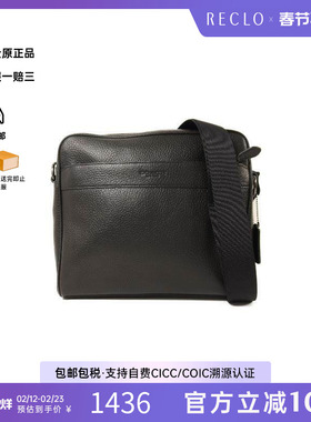 中古Coach蔻驰男包A级95新Camera Bag相机包牛皮斜挎包黑色