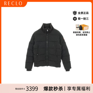 中古Canada Goose加拿大鹅男B级9新Jacket夹克外套帆布外套黑色