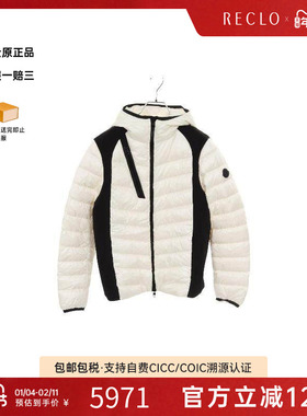 中古Moncler盟可睐男A级95新Down jacket羽绒夹克尼龙外套白色