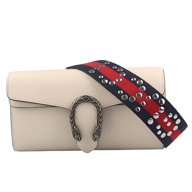 「9新」GUCCI古驰DIONYSUS 铆钉宽肩带肩背包二手奢侈品包包RECLO
