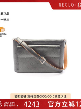 中古LV路易威登女包B级9新Alston阿尔斯通牛皮单肩包黑色RECLO