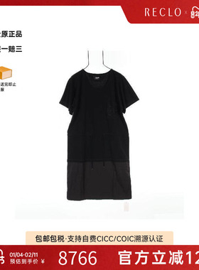 中古Hermes爱马仕女S级99新one piece连衣裙棉上衣黑色百搭RECLO