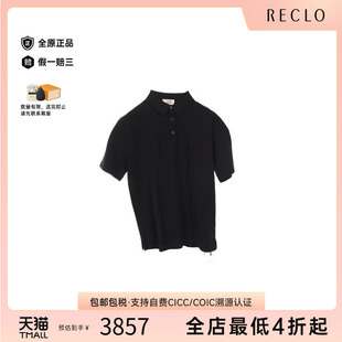 shirtPolo衫 中古Hermes爱马仕男S级99新polo 棉上衣黑色欧美RECLO
