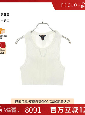 中古LV路易威登女A级95新Tank top背心尼龙上衣白色