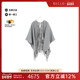 中古Burberry博柏利女A级95新poncho雨披 斗篷羊毛外套灰色