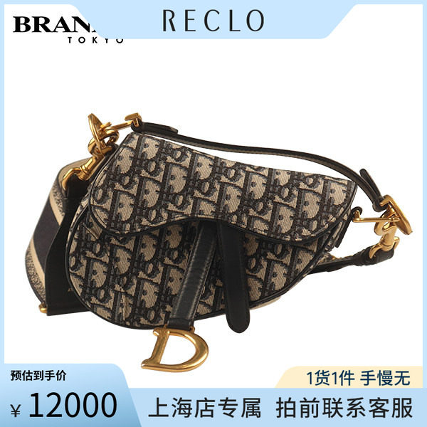中古DIOR迪奥老花马鞍包