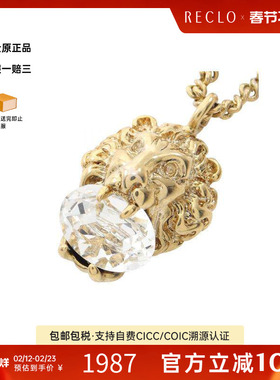 中古Gucci古驰女A级95新necklace项链镀金金属项链金色正品休闲