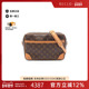 中古LV路易威登女包B级9新Trocadero相机包涂层 防水帆布斜挎包