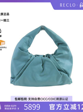 中古Bottega Veneta葆蝶家女包A级95新Handbag手包羊皮手提包绿色