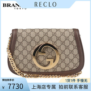 中古「95新」GUCCI(古驰)BLONDIE 肩背包乌木色GG SUPREME斜挎包