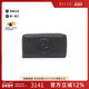 中古Gucci古驰女A级95新round圆饼包牛皮长钱包黑色