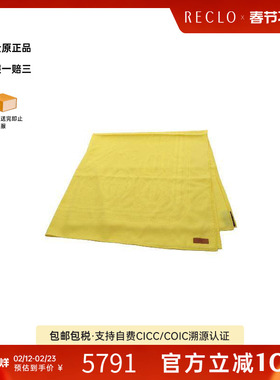 中古Hermes爱马仕女A级95新scarf围巾丝绸围巾/丝巾黄色正品休闲